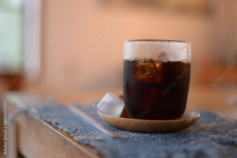 A glass of iced coffee A glass of iced coffee