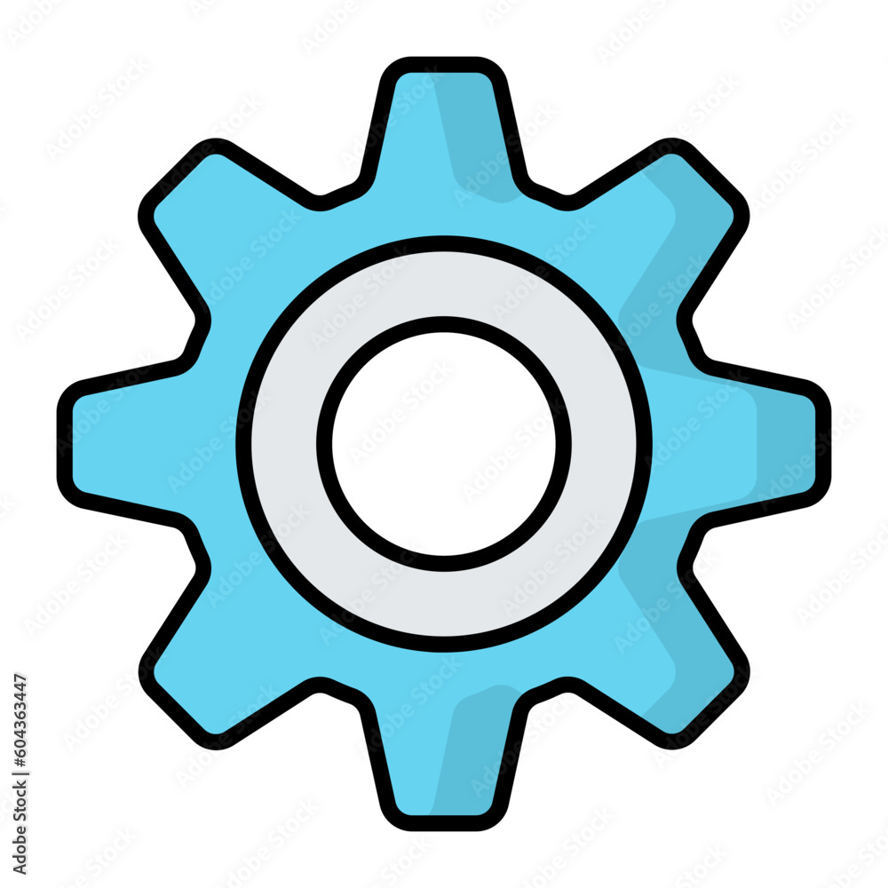 Gear Line Color Icon Gear Line Color Icon
