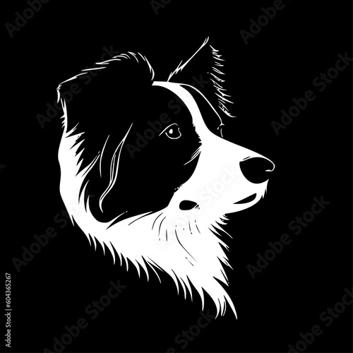 Border Collie - High Quality Vector Logo - Vector illustration ideal for T-shirt graphic