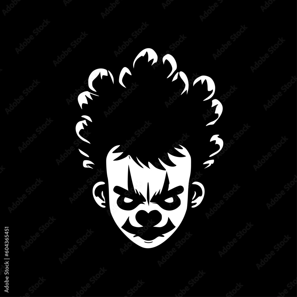 Clown - Minimalist and Flat Logo - Vector illustration - obrazy, fototapety, plakaty 