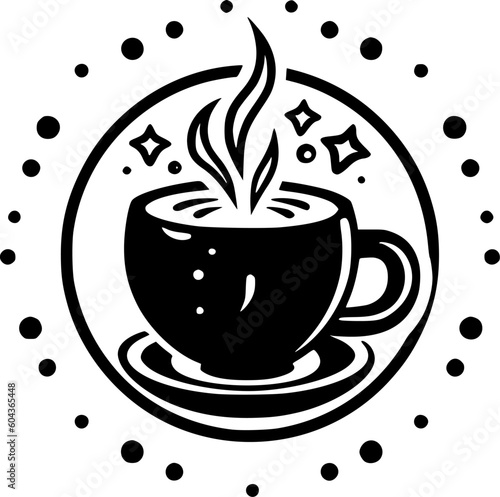Coffee - Black and White Isolated Icon - Vector illustration