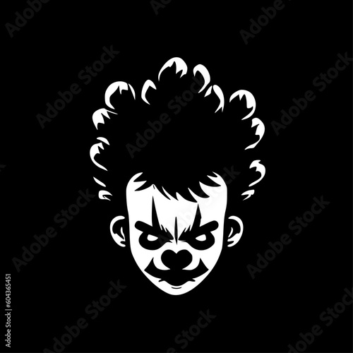 Clown - Minimalist and Flat Logo - Vector illustration