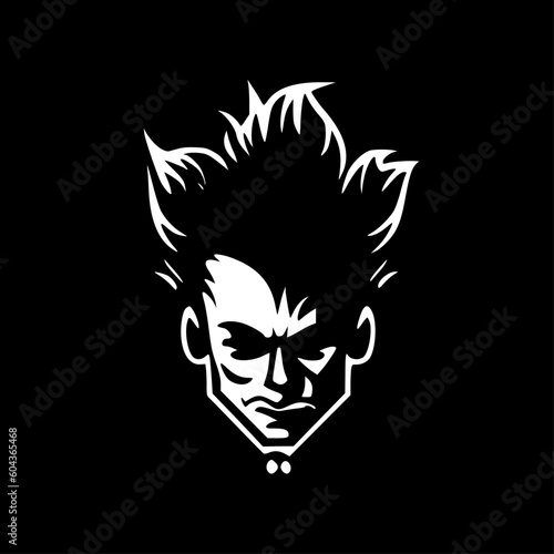 Clown | Black and White Vector illustration