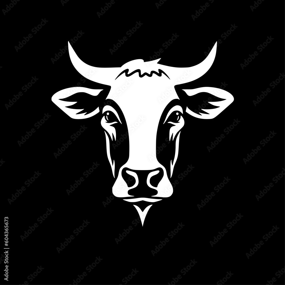 Cow - Minimalist and Flat Logo - Vector illustration Cow - Minimalist and Flat Logo - Vector illustration