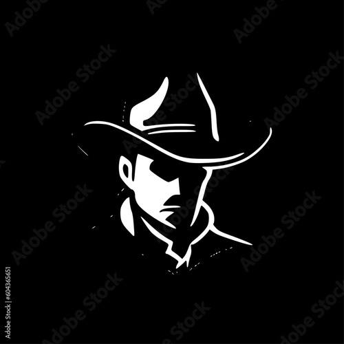 Cowboy - Minimalist and Flat Logo - Vector illustration