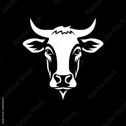 Cow - Minimalist and Flat Logo - Vector illustration