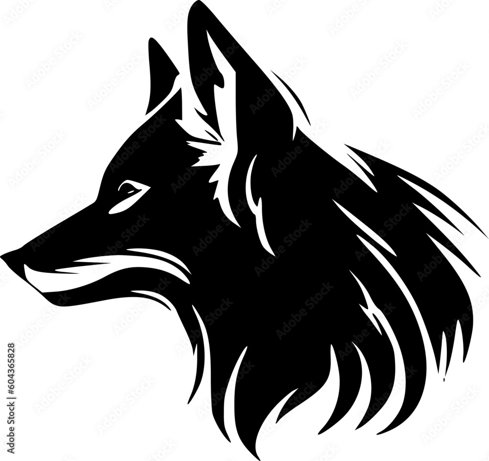 Wolf | Black and White Vector illustration Wolf | Black and White Vector illustration