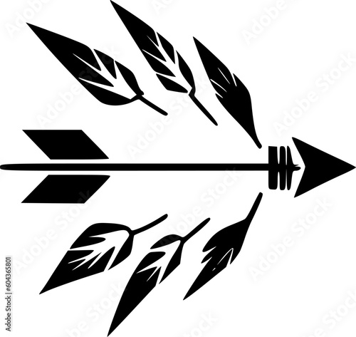 Arrows - Black and White Isolated Icon - Vector illustration