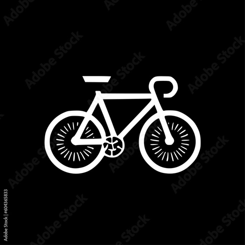 Bike - Black and White Isolated Icon - Vector illustration