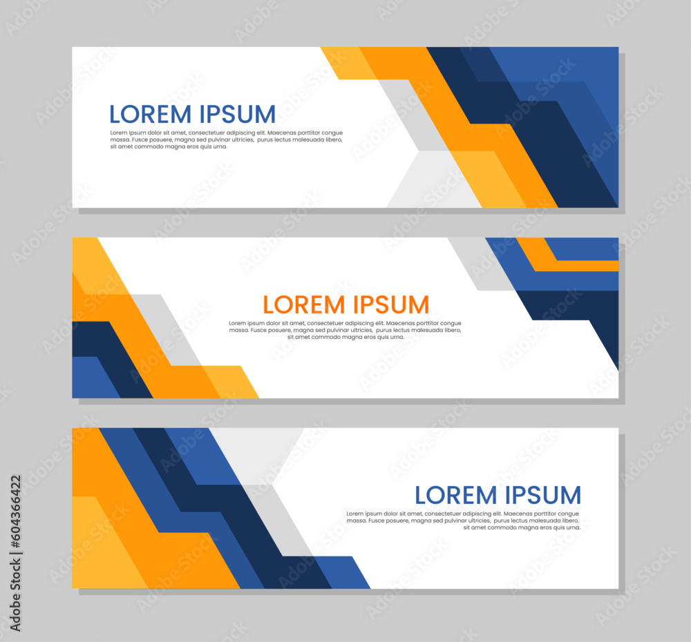 Set horizontal banner template collection Set horizontal banner template collection