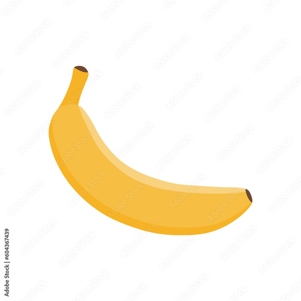 banana flat design vector illustration. cartoon banana icon