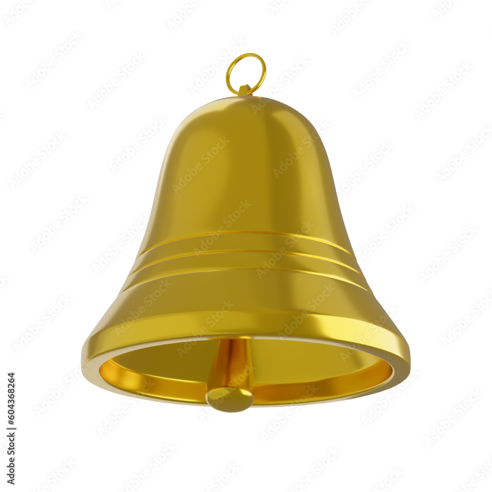 jingle gold bell 3d icon object for party,happy new year and celebrate vector jingle gold bell 3d icon object for party,happy new year and celebrate vector