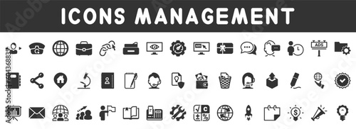 Simple vector icon on a theme management