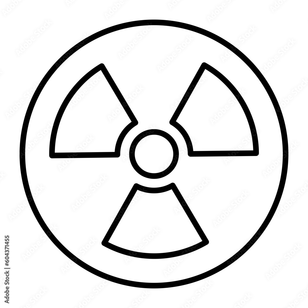 Radiation Thin Line Icon Radiation Thin Line Icon