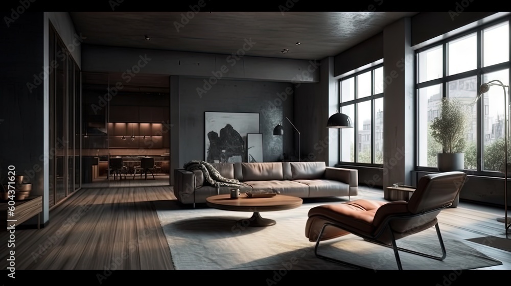 Fototapeta premium modern interior design - generative AI