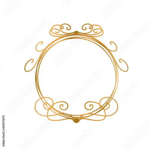 Wallpaper Mural Gold circle frame.vintage frame. Torontodigital.ca