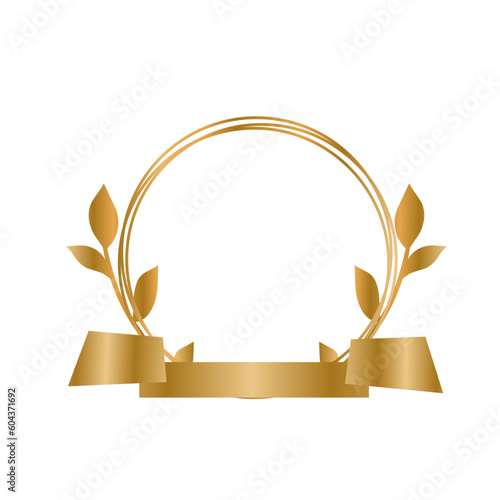 Gold circle frame.vintage frame.