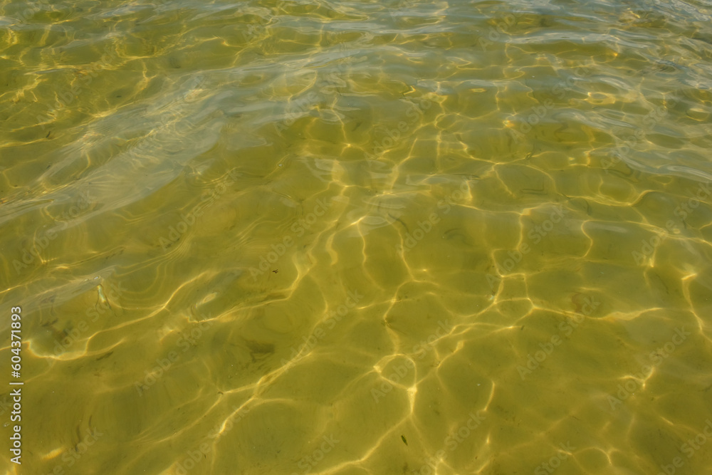Waves and glare on the surface of the water. Shallow. Lake. Background Waves and glare on the surface of the water. Shallow. Lake. Background