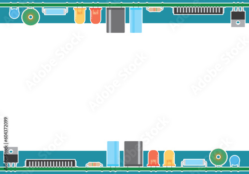 電子部品のフレームイラスト