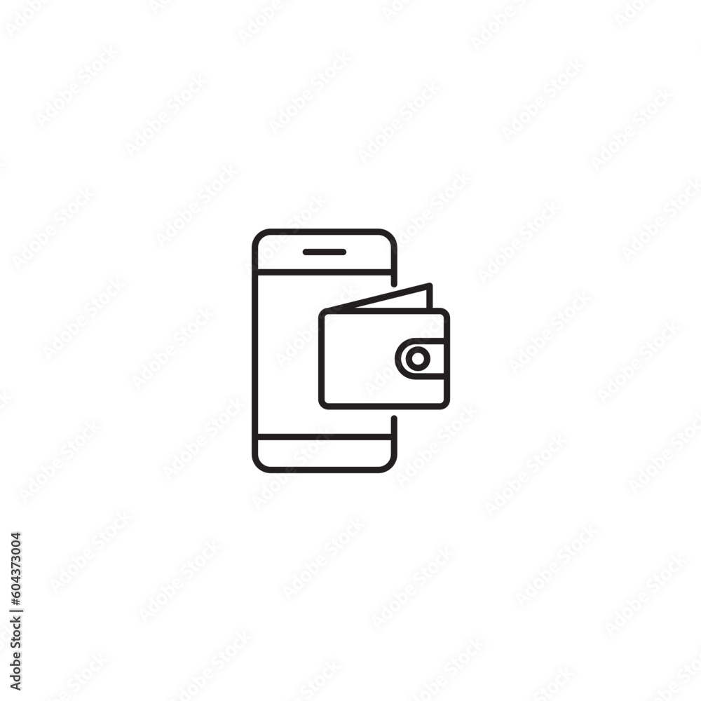 Mobile Wallet payment icon, money and payment symbol, dollar and cash for app web logo banner poster - SVG File Mobile Wallet payment icon, money and payment symbol, dollar and cash for app web logo banner poster - SVG File