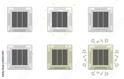 天井エアコン６セット※Affinity Designer作成svgファイル