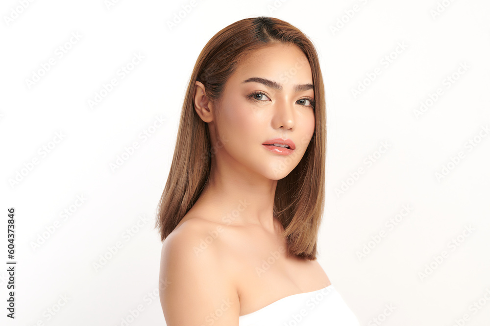 Beautiful young asian woman with clean fresh skin on white background, Face care, Facial treatment, Cosmetology, beauty and spa, Asian women portrait. Beautiful young asian woman with clean fresh skin on white background, Face care, Facial treatment, Cosmetology, beauty and spa, Asian women portrait.