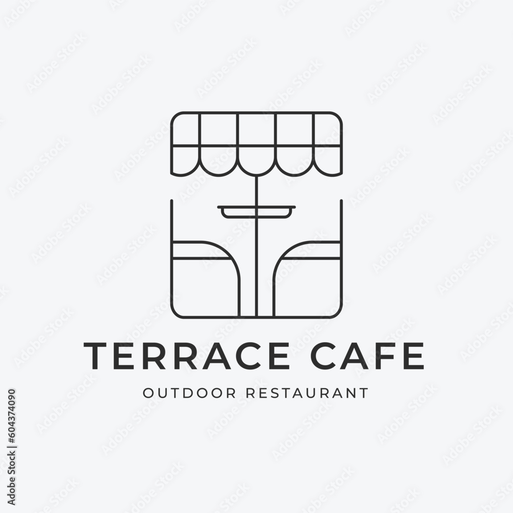 terrace cafe logo line art icon design ,street cafe, restaurant outdoor icon design. terrace cafe logo line art icon design ,street cafe, restaurant outdoor icon design.