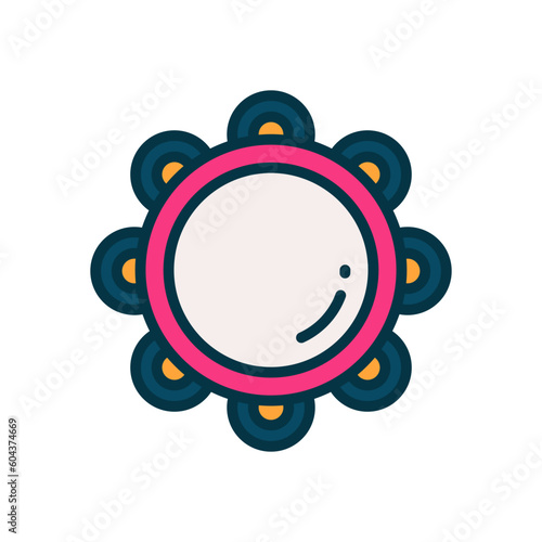 tambourine icon for your website, mobile, presentation, and logo design.