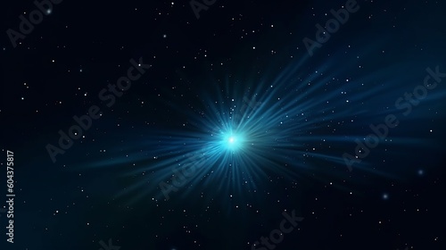 North star, Star universe background, Bright star in the dark space background, Vector illustration. generative ai