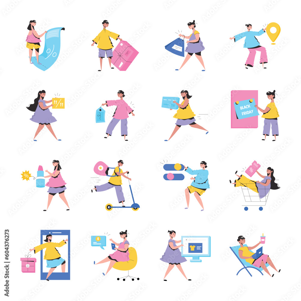 Set of Flat Shopping Illustrations
Set of Flat Shopping Illustrations