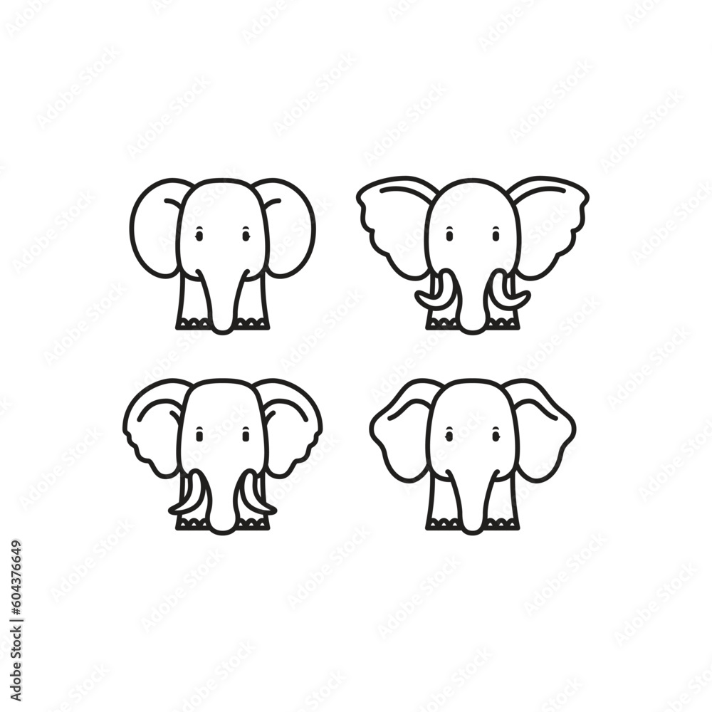 elephant line drawing illustration isolated vector elephant line drawing illustration isolated vector