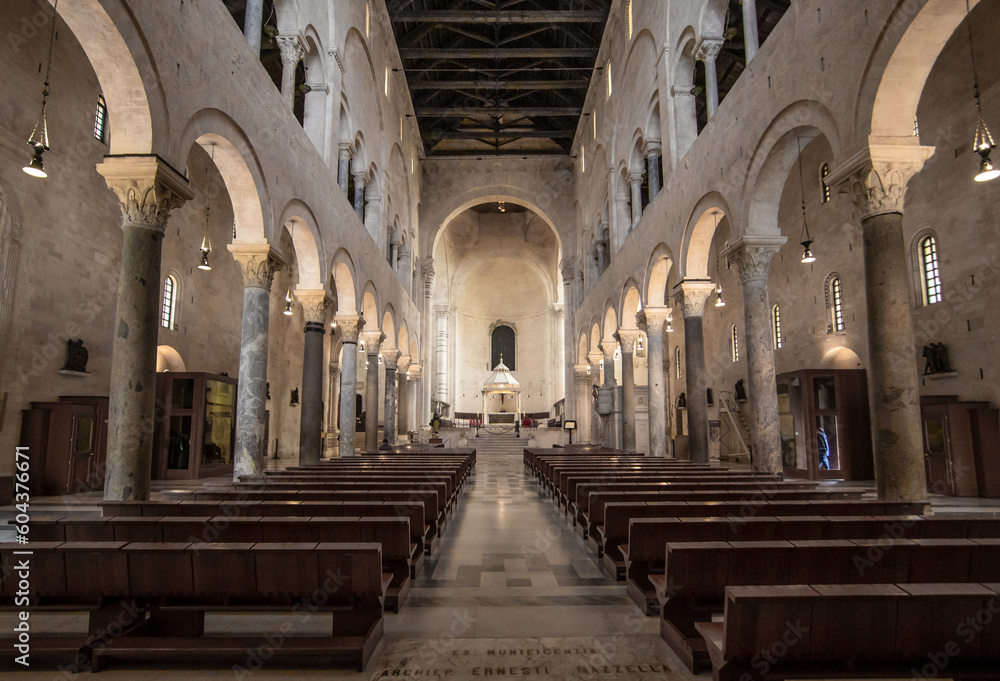 Bari, Italy - one of the pearls of Puglia region, Old Town Bari displays a number of wonderful churches and cathedrals which are part of its deep Catholic roots and heritage 
