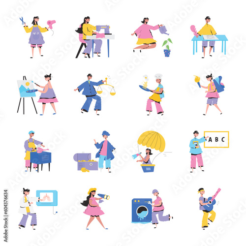 Set of Occupations Flat Illustrations