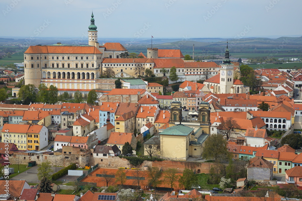 Fototapeta premium Historical centre of Mikulov,Moravia,Czech republic,Europe 