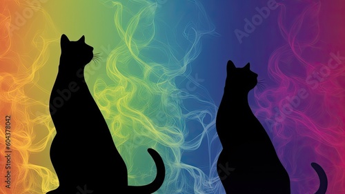 colored smoke motif animal 