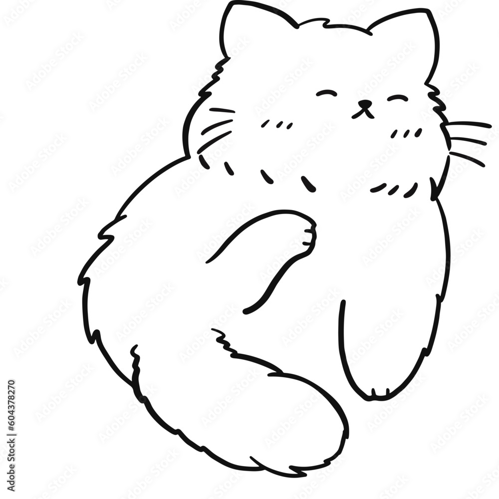 illustration of a cartoon cat illustration of a cartoon cat