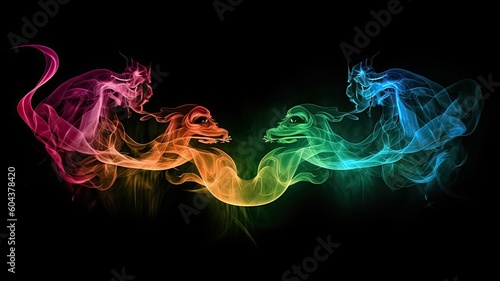 colored smoke motif animals © Alexandra