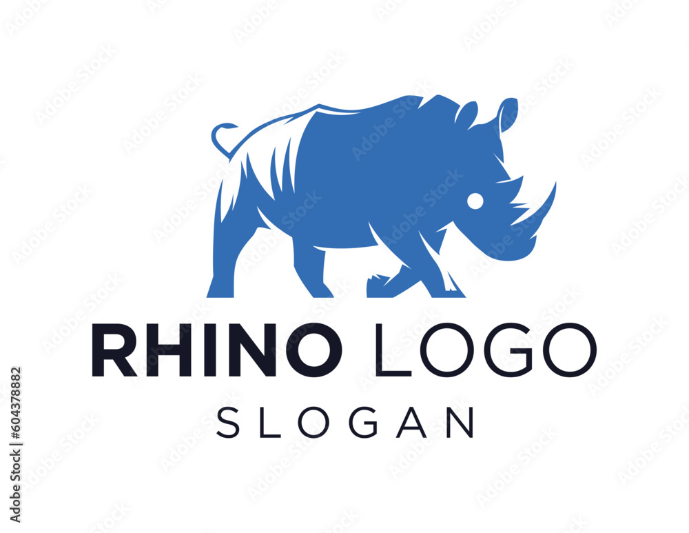 Obraz premium Logo design about Rhino on a white background. made using the CorelDraw application.