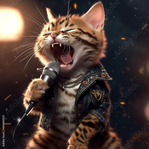 Cantante gattino bengalese photo
