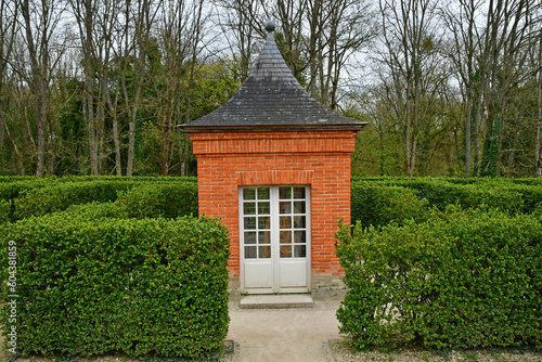 Choisel; France - april 10 2023 : classical castle of Breteuil