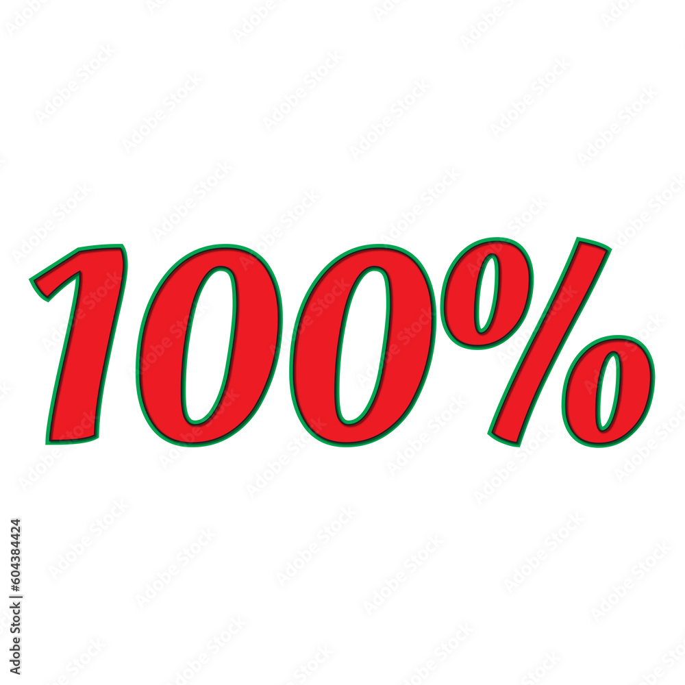 100 percent numbers osolated on white background. Hundred percent for moneyback compaigns 100 percent numbers osolated on white background. Hundred percent for moneyback compaigns