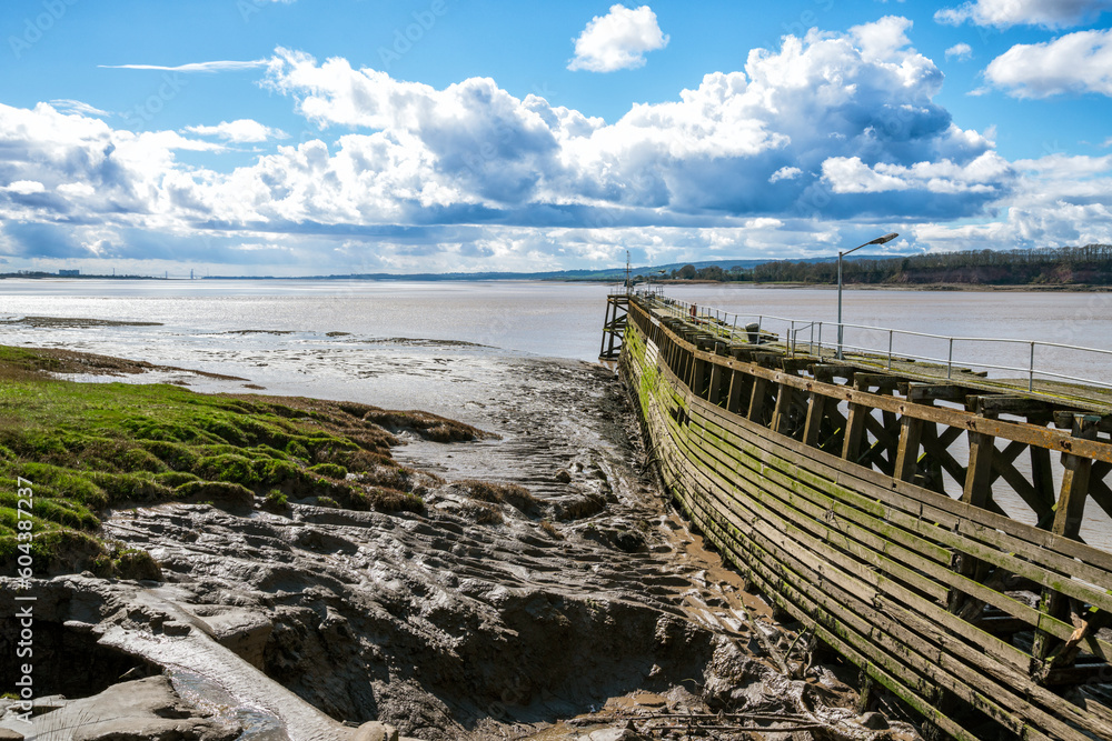 View of the Severn Estuary as viewed from the entrance to Sharpness Docks, Gloucestershire, United Kingdom View of the Severn Estuary as viewed from the entrance to Sharpness Docks, Gloucestershire, United Kingdom