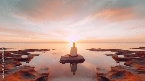 Meditation on the beach