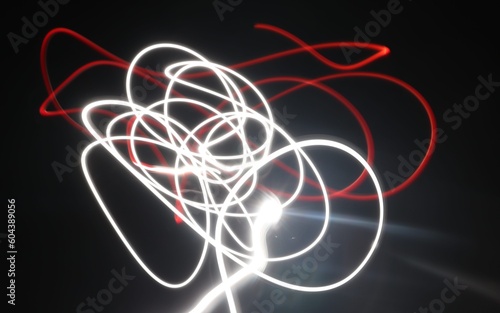 A beautiful long exposure light painting photography.