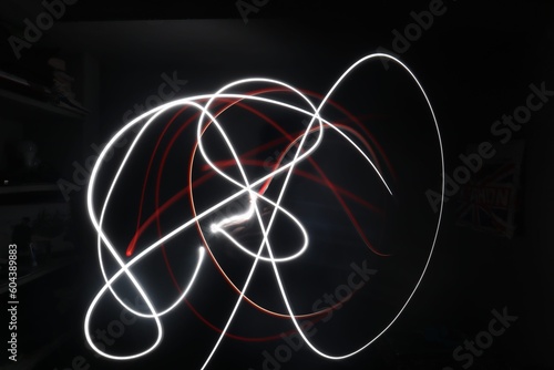 A beautiful long exposure light painting photography.