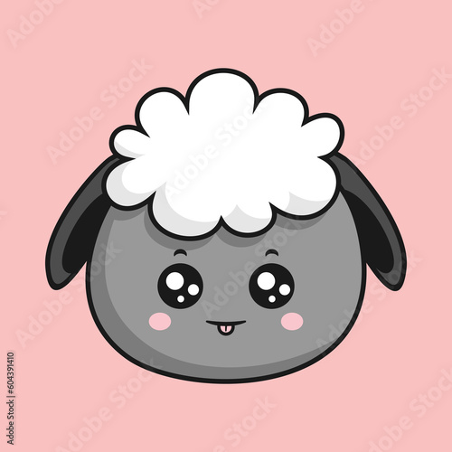 Wallpaper Mural Sheep Tongue Out Face Cartoon Head Lamb Sticker Torontodigital.ca