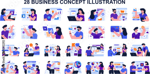 Business Concept Illustration Set