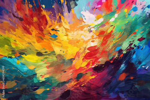 Abstract colorful painting wallpaper background vector illustration design. Ai generated