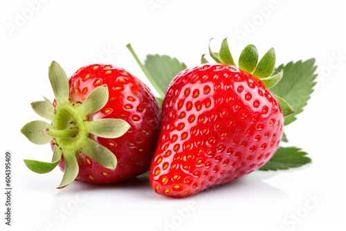 Berry strawberry isolated on white background generated by AI