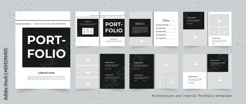 Portfolio template design Architectural portfolio or interior portfolio template design